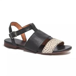 Madewell Danny Sandal in Black Leather Dot Size 9.5